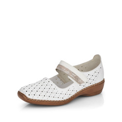 RIEKER, 41389-80 - dámské bílé polobotky