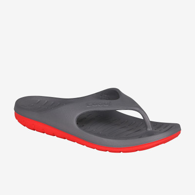 COQUI, ZUCCO grey/red - pánské šedé žabky
