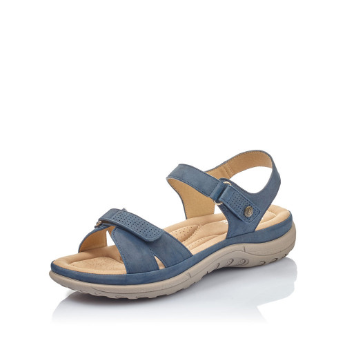 RIEKER, V8853-14 - dámské modré sandály