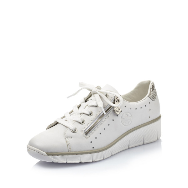 detail RIEKER, 53701-80 - dámské bílé tenisky