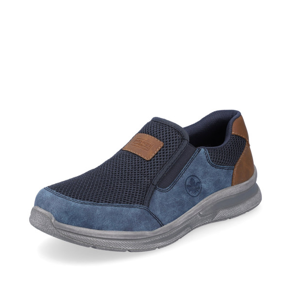 detail RIEKER, 14852-14 - pánské modré mokasíny