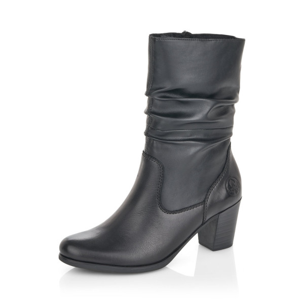 detail RIEKER, Y8983-00 - dámské černé kozačky