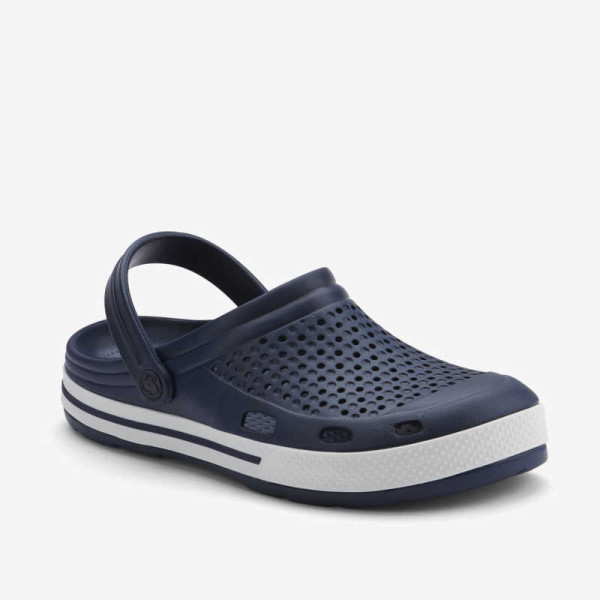 detail COQUI, LINDO navy/white navy - chlapecké modré nazouváky