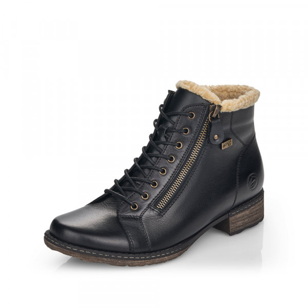detail REMONTE, D4372-01 - dámská černá kotníková obuv