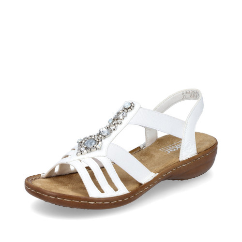 RIEKER, 60839-80 - dámské bílé sandály