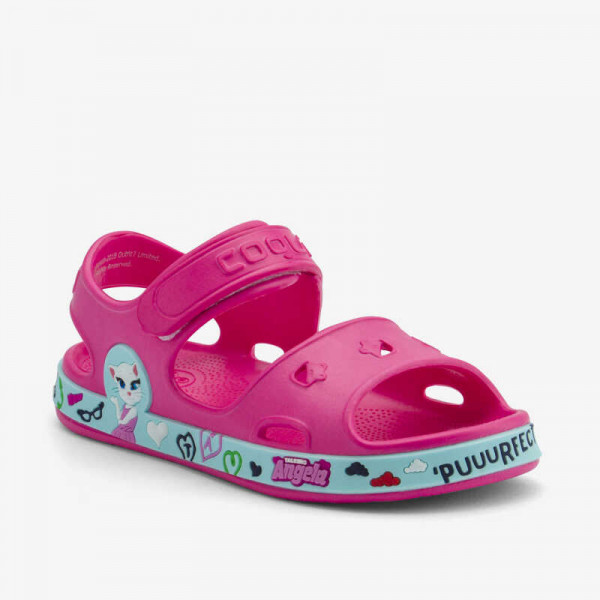 detail COQUI, TT FOBEE fuchsia/mint - dívčí růžové sandály