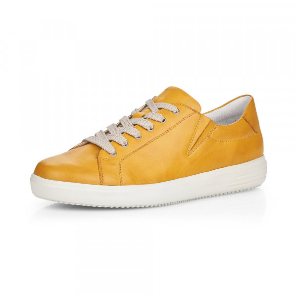 detail REMONTE, D1402-68 dámské žluté tenisky, vycházková obuv