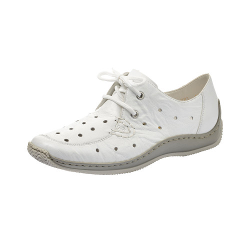 RIEKER, L1715-80 dámské bílé polobotky, vycházková obuv