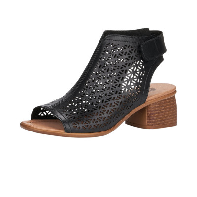 REMONTE, R8771-01 dámské černé sandály, vycházková obuv