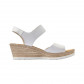 náhled RIEKER, 619B9-80 dámské bílé sandály, vycházková obuv