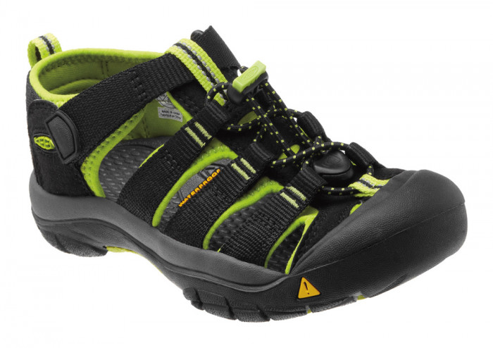 detail KEEN, NEWPORT H2 black/lime green - chlapecké sandály