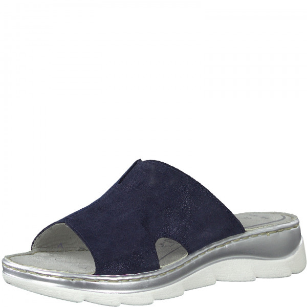 detail MARCO TOZZI, 2-27503-24 824 dámské modré pantofle, vycházková obuv