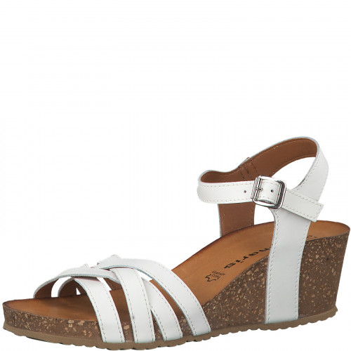 TAMARIS, 1-28342-24 117 dámské bílé sandály, vycházková obuv